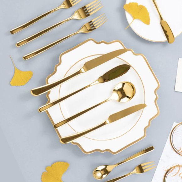 Luxury Flower Dinner Plate Set - Picture 1 of 15